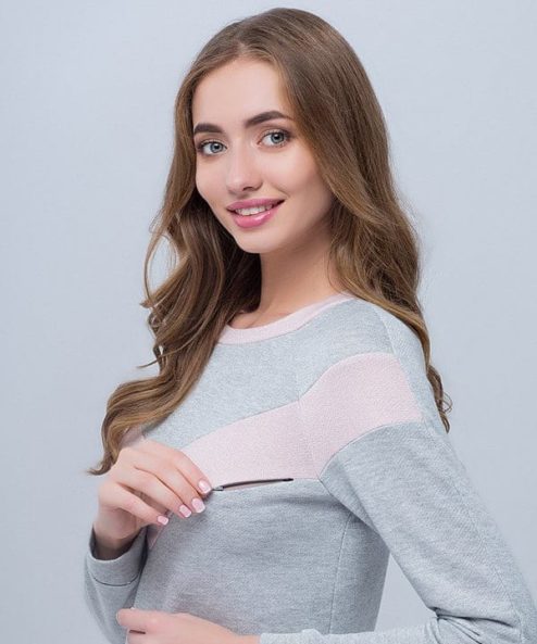 Серый свитшот для будущих и кормящих мам Orla Серый свитшот для будущих и кормящих мам Orla — изображение 9