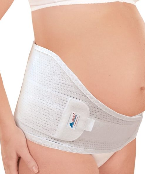Белый универсальный бандаж для будущих и кормящих мам Б-103