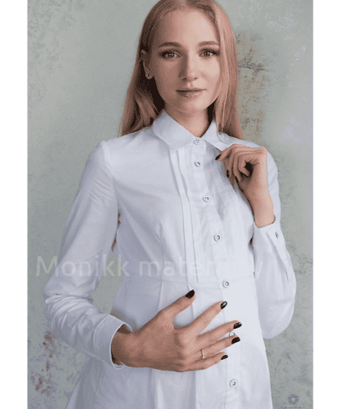 Белая рубашка для беременных Violet Белая рубашка для беременных Violet — изображение 3