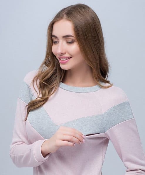 Розовый свитшот для будущих и кормящих мам Orla — изображение 6