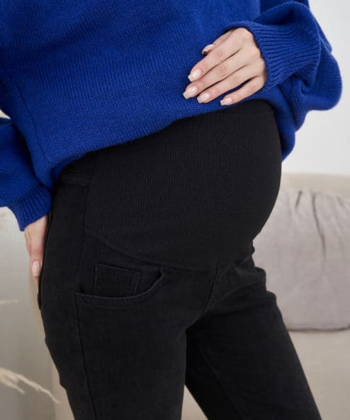Черные утеплённые джинсы moms для беременных Isla New Черные утеплённые джинсы moms для беременных Isla New — изображение 2
