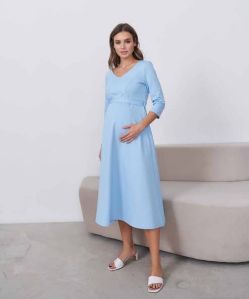 Голубое платье для будущих и кормящих мам Princess Голубое платье для будущих и кормящих мам Princess — изображение 4