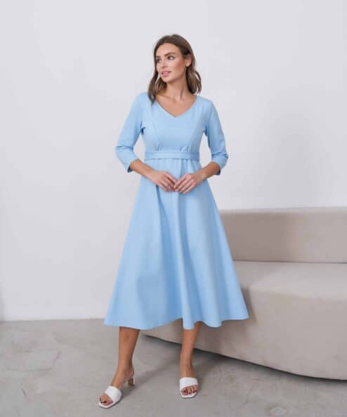 Голубое платье для будущих и кормящих мам Princess Голубое платье для будущих и кормящих мам Princess — изображение 3