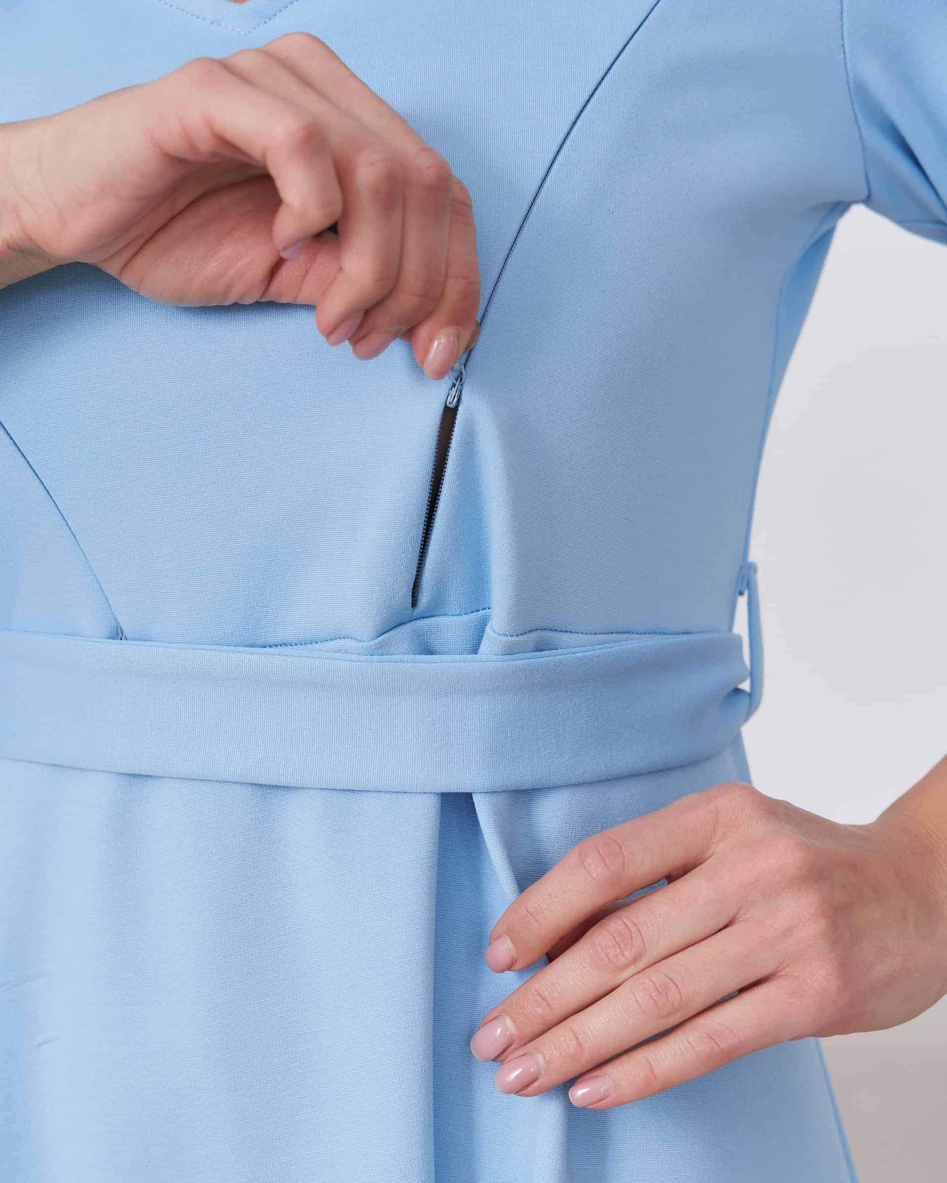 Голубое платье для будущих и кормящих мам Princess Голубое платье для будущих и кормящих мам Princess — изображение 2