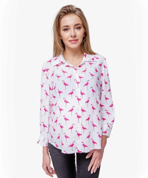 Рубашка для беременных и кормящих мам Flamingo