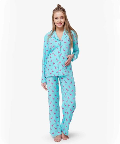 Пижама для беременных и кормящих Flamingo Mint