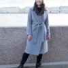Серое пальто для беременных и кормящих Mist
