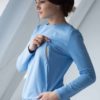 Голубой свитшот с кружевом для беременных и кормящих мам Summer Lace Костюмы 19