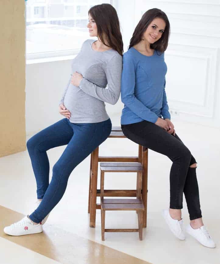 Серый лонгслив для будущих и кормящих мам Caroline Серый лонгслив для будущих и кормящих мам Caroline — изображение 7