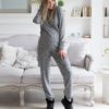 Серый костюм для будущих и кормящих мам Wool Chic