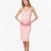 Розовое платье-топ для будущих и кормящих мам Bodycon