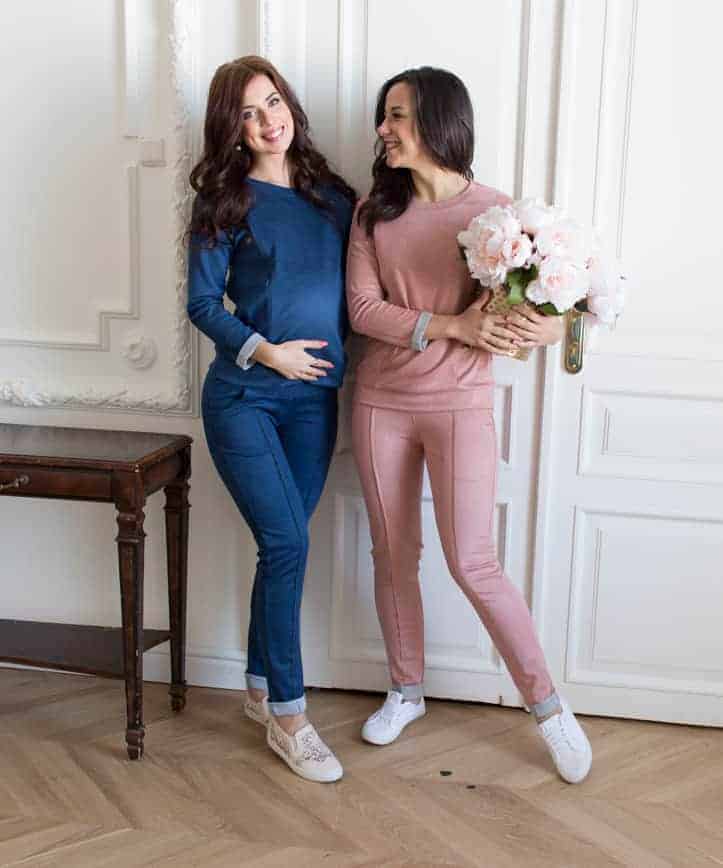 Розовый замшевый костюм для беременных и кормящих мам Laisa Розовый замшевый костюм для беременных и кормящих мам Laisa — изображение 2