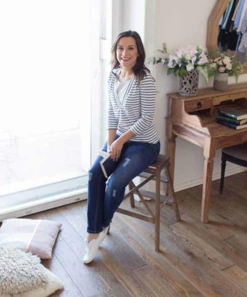 Лонгслив в полоску для беременных и кормящих мам Marine