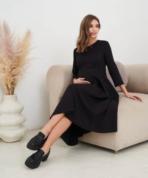 Черное платье для будущих и кормящих мам Jaclyn Черное платье для будущих и кормящих мам Jaclyn — изображение 8