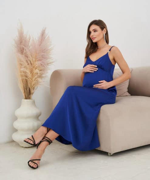 Синее платье для будущих и кормящих мам Karmen NEW Синее платье для будущих и кормящих мам Karmen NEW — изображение 4