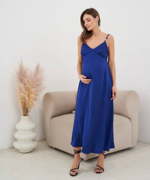 Синее платье для будущих и кормящих мам Karmen NEW Синее платье для будущих и кормящих мам Karmen NEW — изображение 5