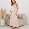 Бежевое платье для будущих и кормящих мам Karmen NEW
