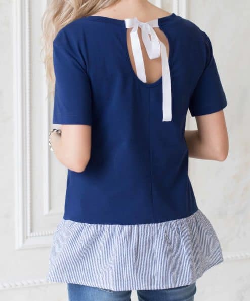 Синяя туника для беременных и кормящих мам Danni — изображение 3