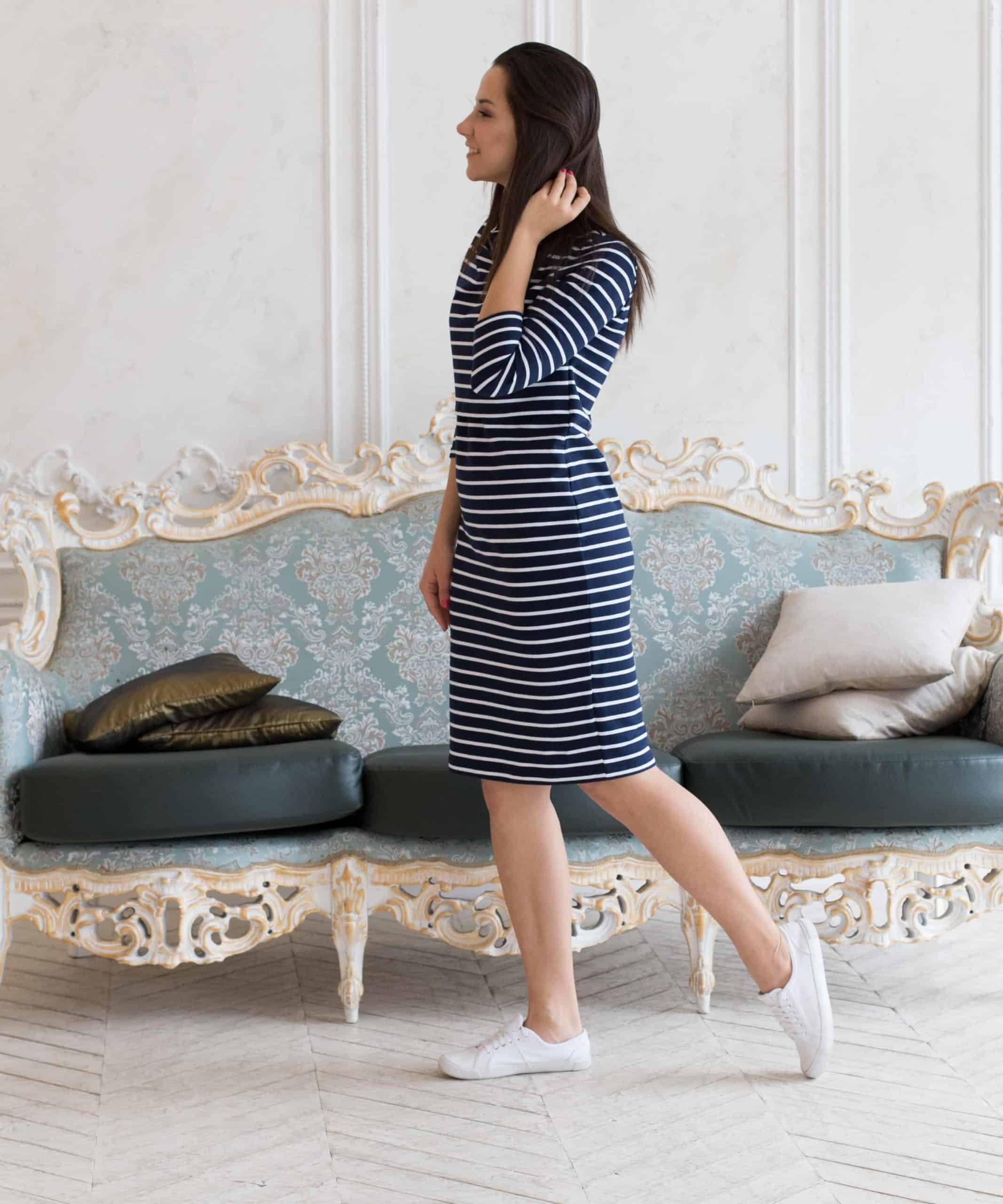 Платье в полоску для беременных и кормящих мам Marine Платье в полоску для беременных и кормящих мам Marine — изображение 5
