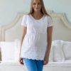 Синяя футболка для будущих и кормящих мам Ivanna Лето 19