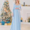 Кофейное бархатное платье для будущих и кормящих мам Magnolia Вечерние платья 17