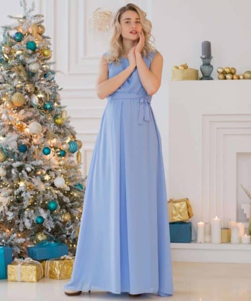 Голубое платье для беременных Bliss