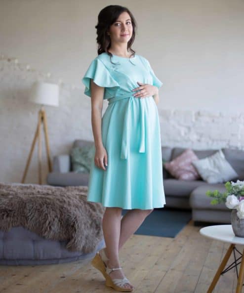 Мятное платье для будущих и кормящих мам Lovely — изображение 7
