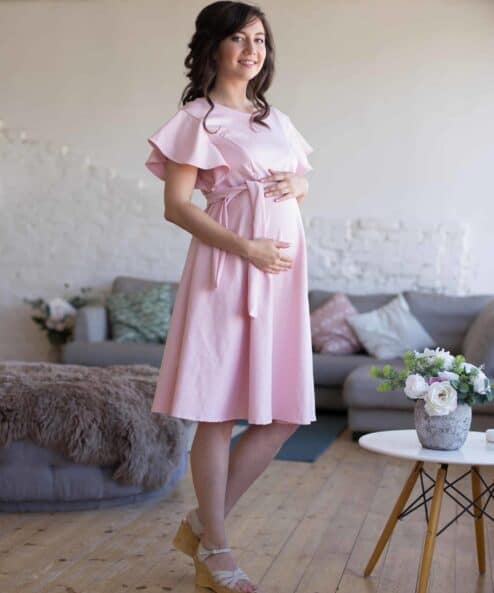 Нежно-розовое платье для будущих и кормящих мам Lovely Нежно-розовое платье для будущих и кормящих мам Lovely — изображение 5