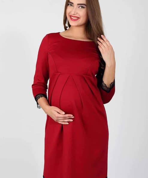 Красное платье для будущих и кормящих мам Rosemary Красное платье для будущих и кормящих мам Rosemary — изображение 9