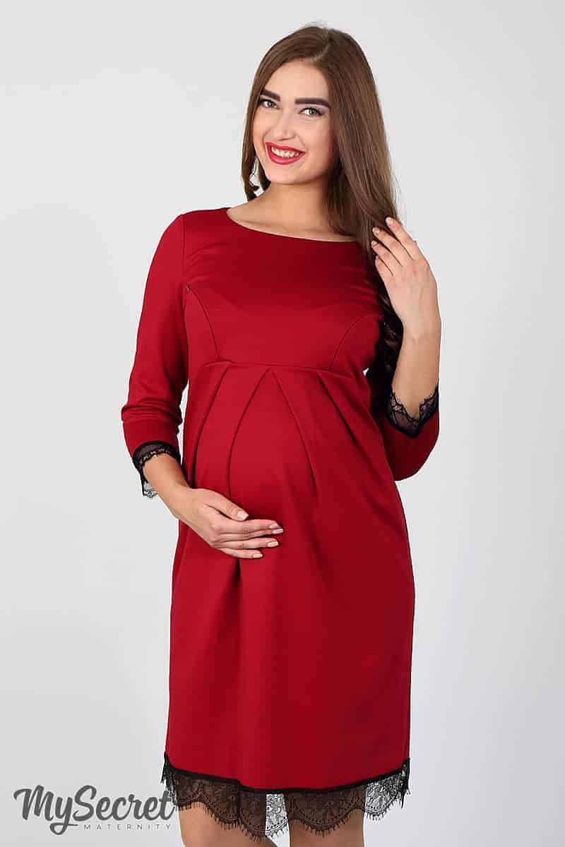 Красное платье для будущих и кормящих мам Rosemary Красное платье для будущих и кормящих мам Rosemary — изображение 9