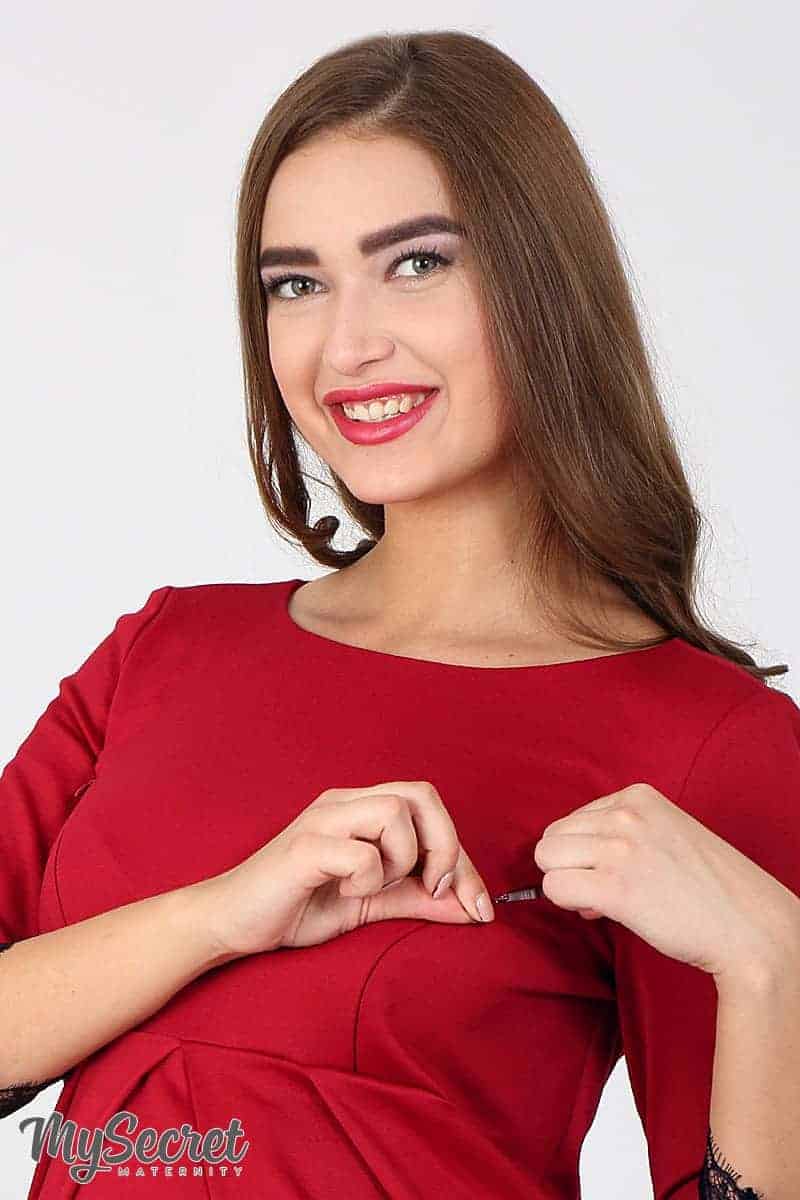 Красное платье для будущих и кормящих мам Rosemary Красное платье для будущих и кормящих мам Rosemary — изображение 6