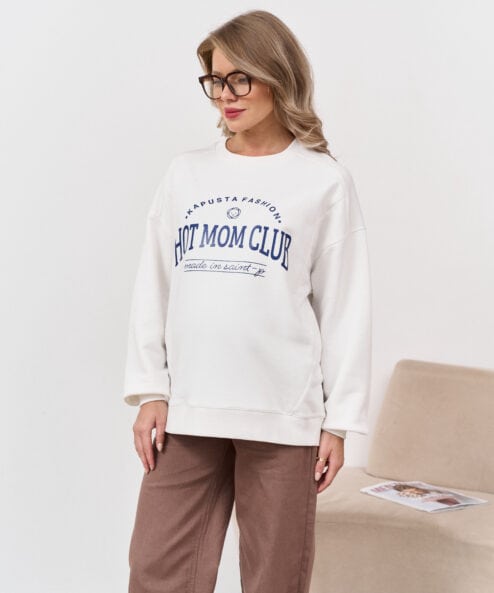 Молочный свитшот для будущих и кормящих мам Hot Mom Молочный свитшот для будущих и кормящих мам Hot Mom — изображение 4