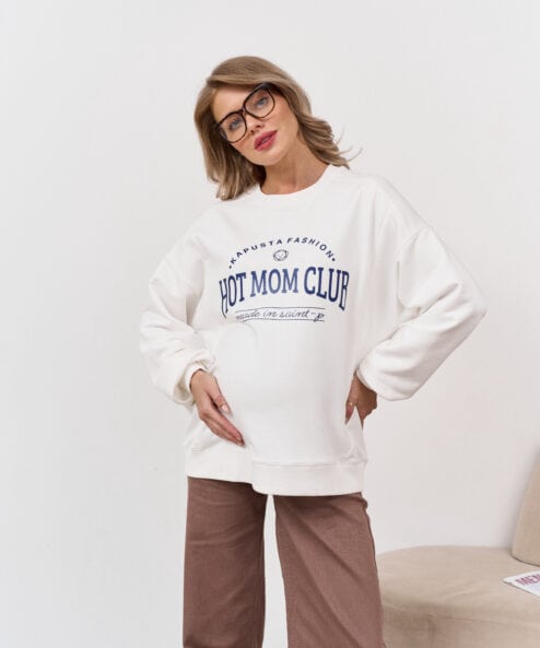 Молочный свитшот для будущих и кормящих мам Hot Mom Молочный свитшот для будущих и кормящих мам Hot Mom — изображение 5