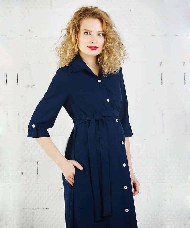 Темно-синее платье для беременных и кормящих Lukia Темно-синее платье для беременных и кормящих Lukia — изображение 6