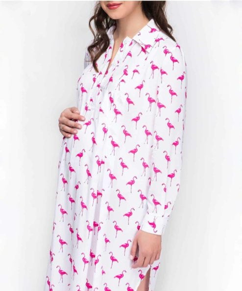 Платье-рубашка для беременных и кормящих мам Flamingo Платье-рубашка для беременных и кормящих мам Flamingo — изображение 8