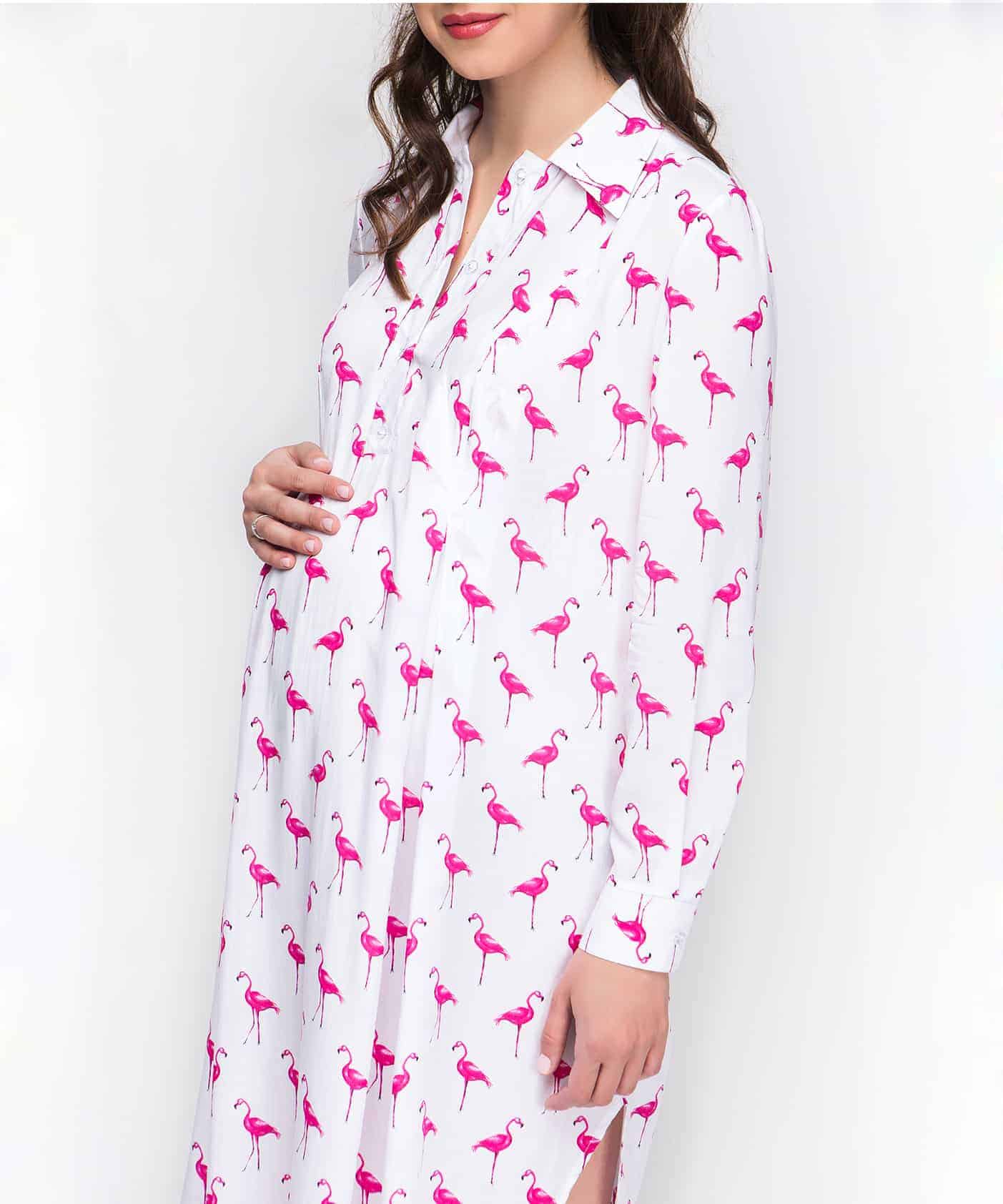 Платье-рубашка для беременных и кормящих мам Flamingo Платье-рубашка для беременных и кормящих мам Flamingo — изображение 8