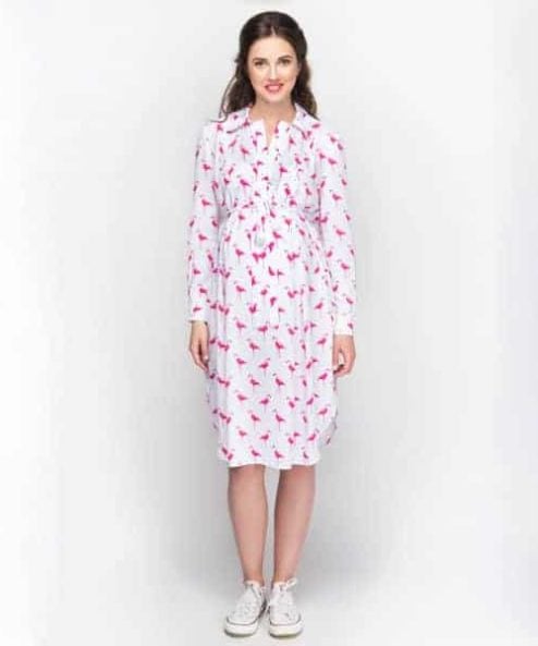 Платье-рубашка для беременных и кормящих мам Flamingo Платье-рубашка для беременных и кормящих мам Flamingo — изображение 5