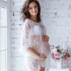 Белый длинный кружевной пеньюар Новинки 14