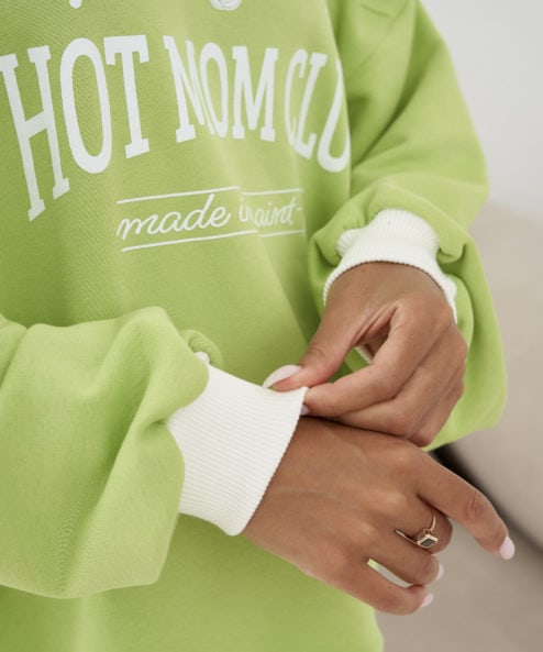Лаймовый свитшот для будущих и кормящих мам Hot Mom Light — изображение 6