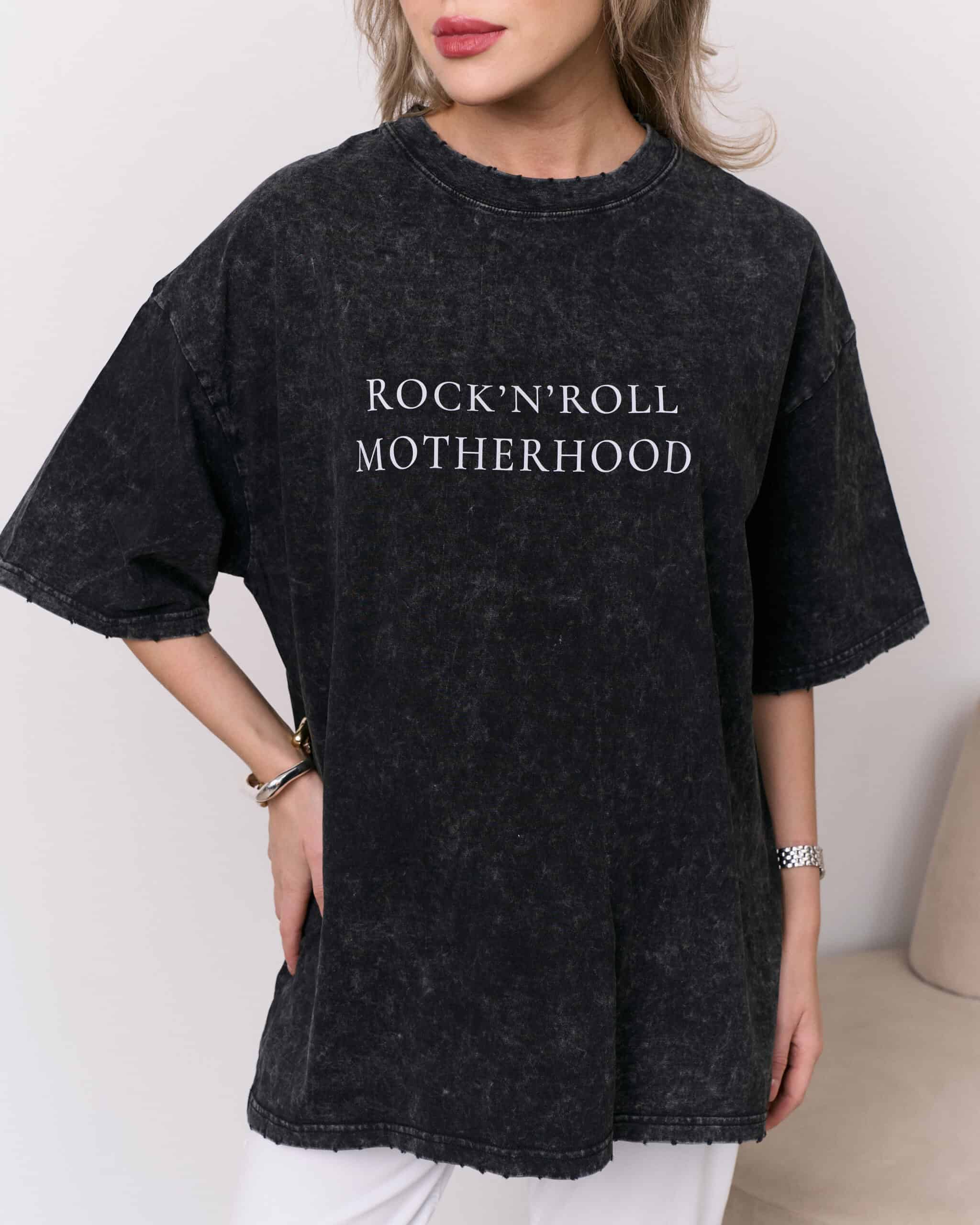 Футболка из вареного хлопка Rock-n-roll Motherhood Футболка из вареного хлопка Rock-n-roll Motherhood — изображение 5