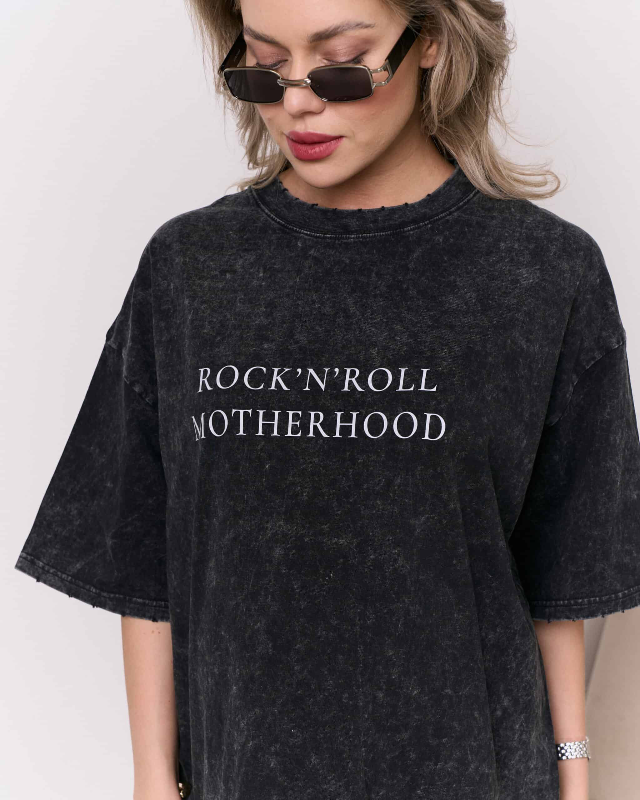 Футболка из вареного хлопка Rock-n-roll Motherhood Футболка из вареного хлопка Rock-n-roll Motherhood — изображение 2