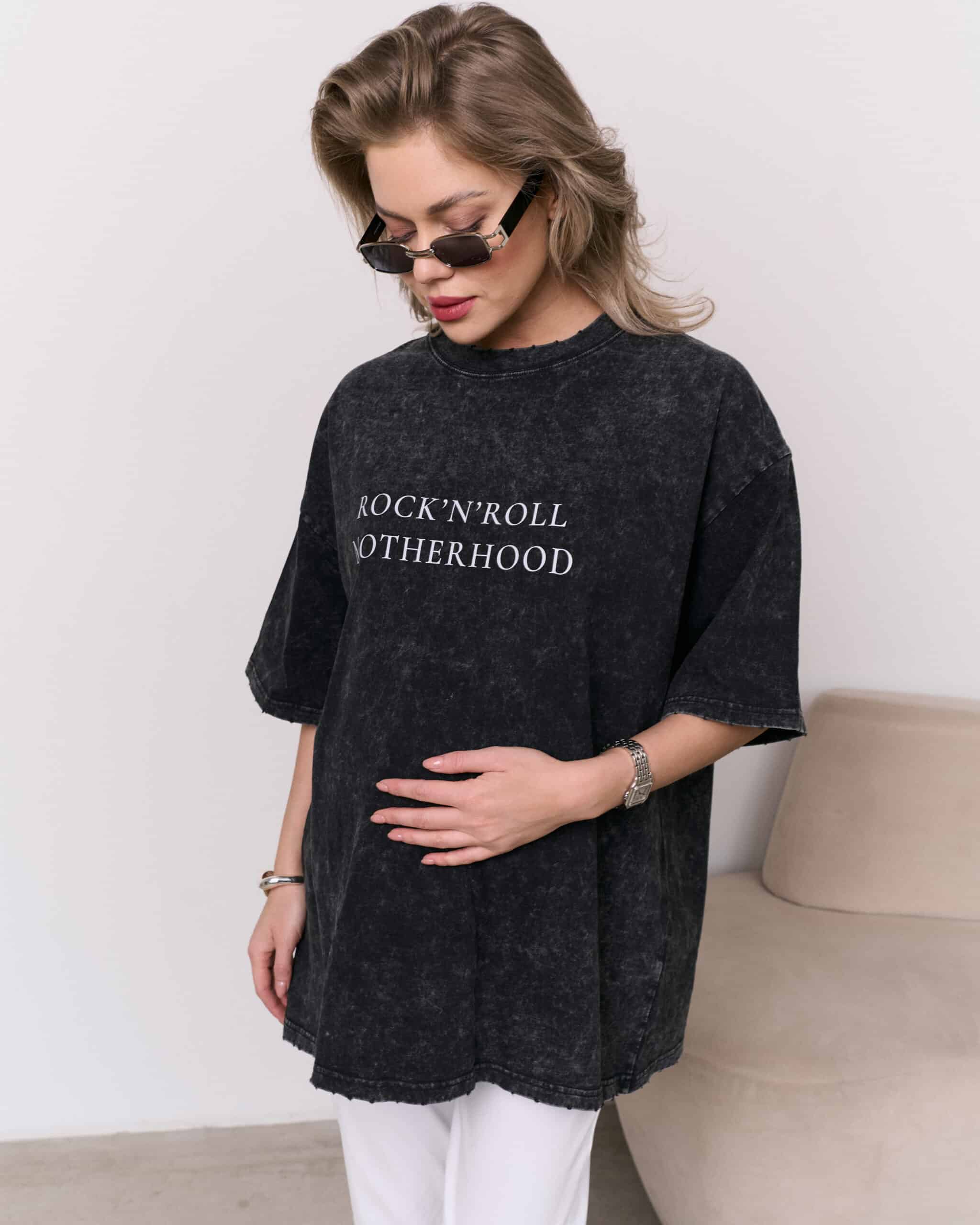 Футболка из вареного хлопка Rock-n-roll Motherhood Футболка из вареного хлопка Rock-n-roll Motherhood — изображение 9