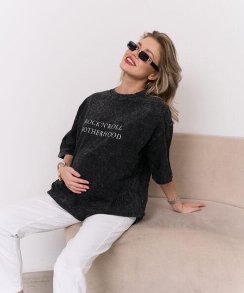 Футболка из вареного хлопка Rock-n-roll Motherhood Футболка из вареного хлопка Rock-n-roll Motherhood — изображение 6