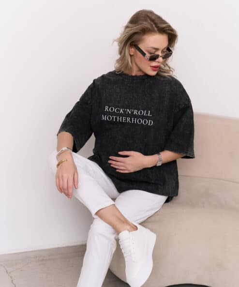Футболка из вареного хлопка Rock-n-roll Motherhood Футболка из вареного хлопка Rock-n-roll Motherhood — изображение 8