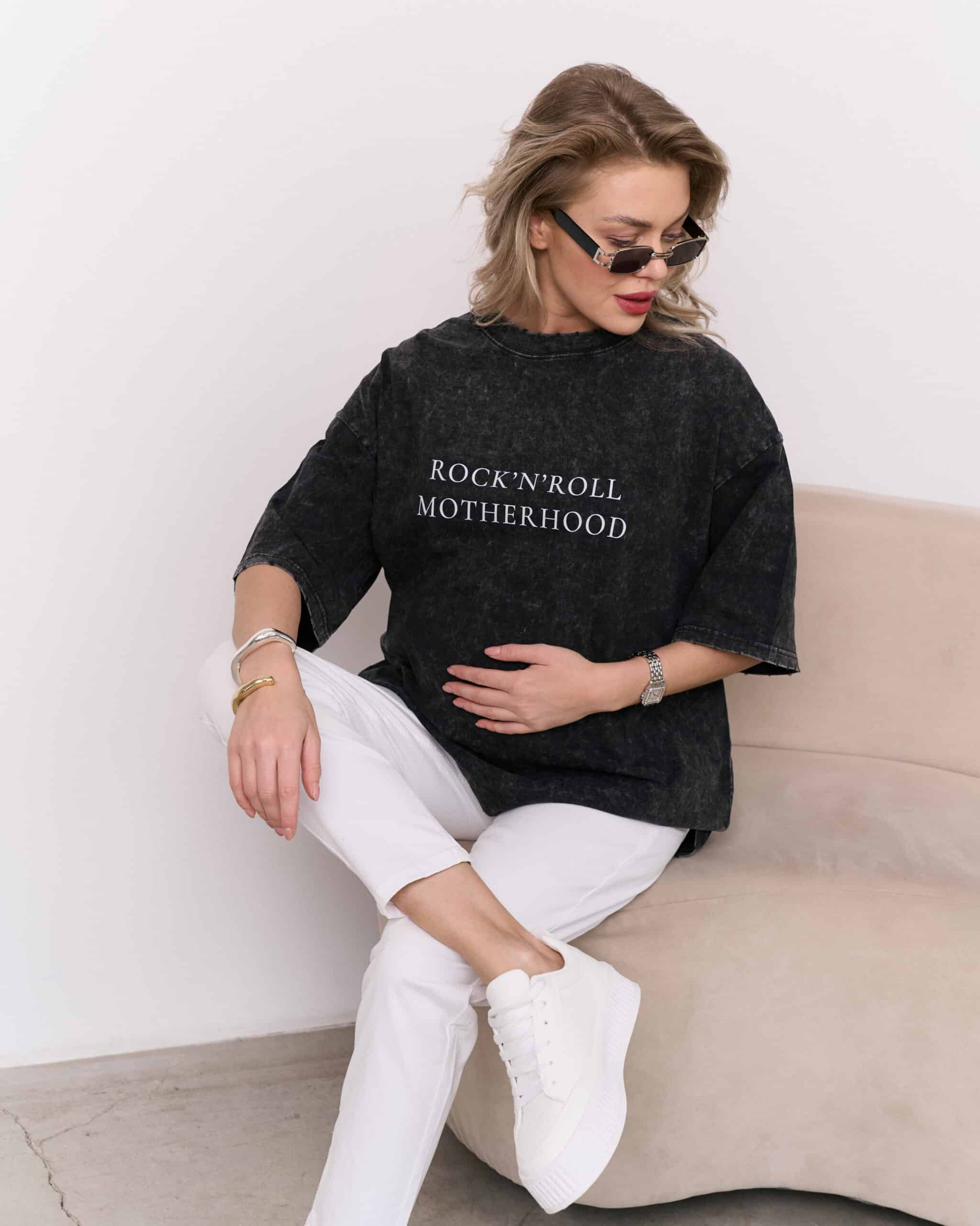 Футболка из вареного хлопка Rock-n-roll Motherhood Футболка из вареного хлопка Rock-n-roll Motherhood — изображение 8