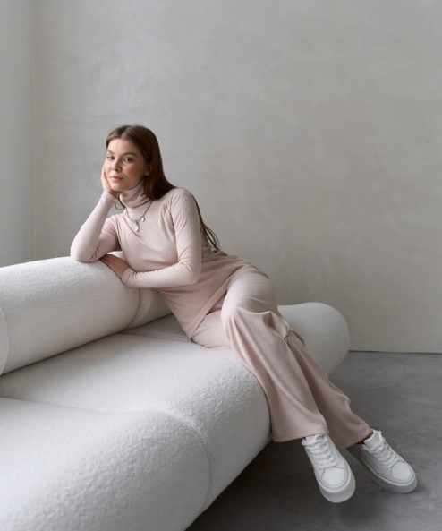 Бежевые брюки для будущих и кормящих мам Soft Бежевые брюки для будущих и кормящих мам Soft — изображение 6