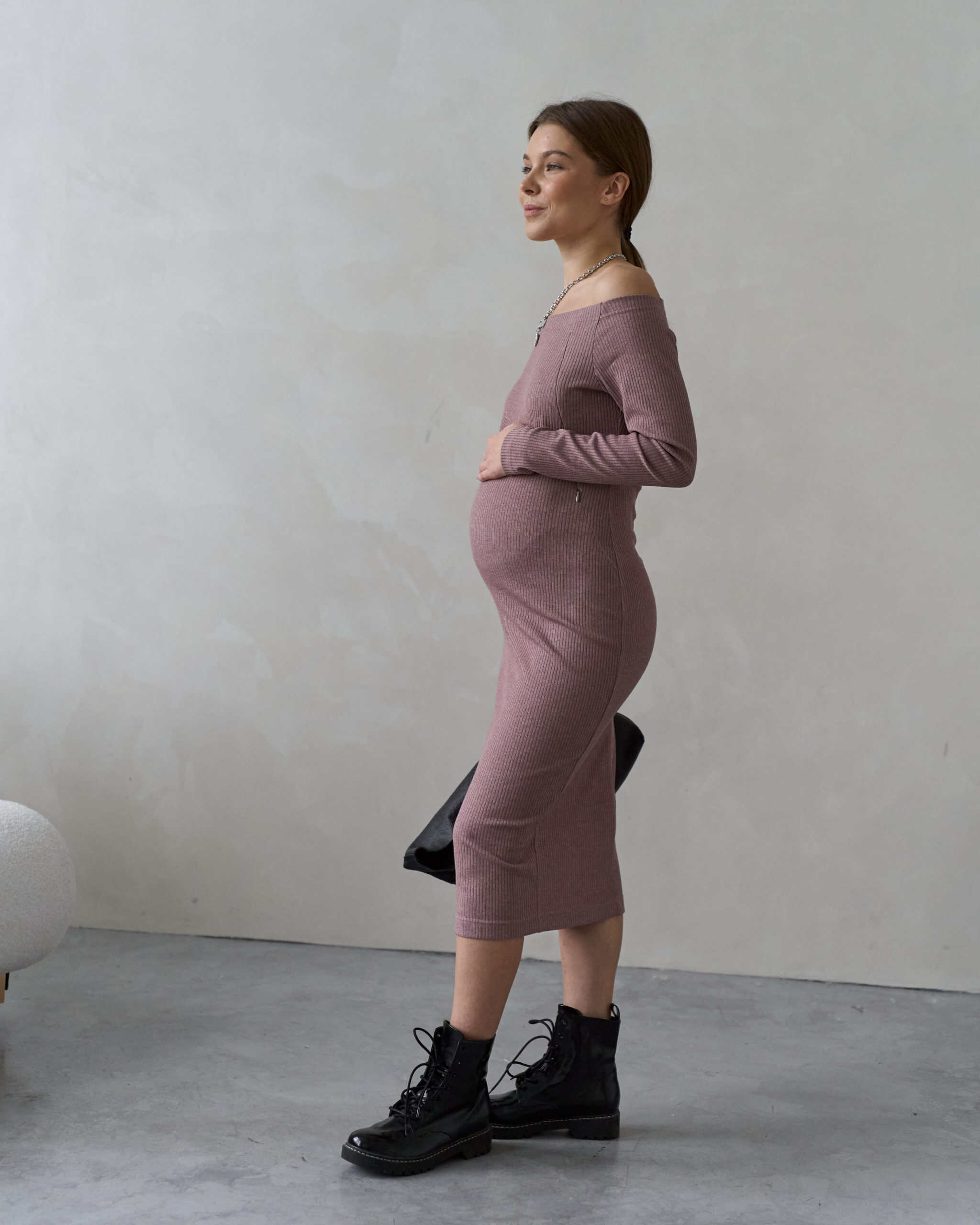 Кофейное платье для будущих и кормящих мам Everett NEW Кофейное платье для будущих и кормящих мам Everett NEW — изображение 8