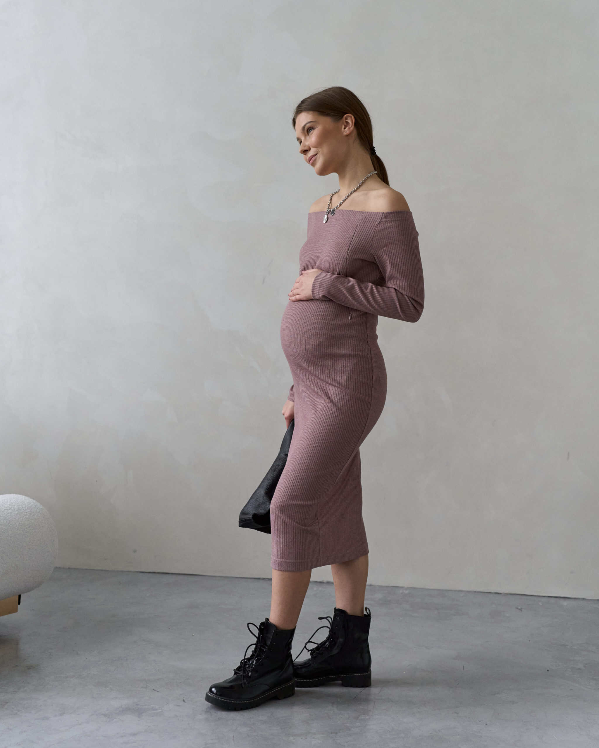 Кофейное платье для будущих и кормящих мам Everett NEW Кофейное платье для будущих и кормящих мам Everett NEW — изображение 4