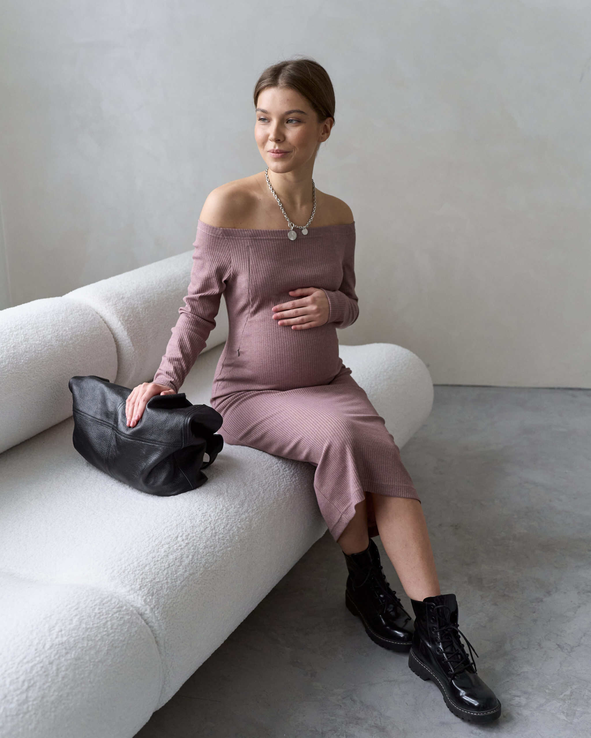 Кофейное платье для будущих и кормящих мам Everett NEW Кофейное платье для будущих и кормящих мам Everett NEW