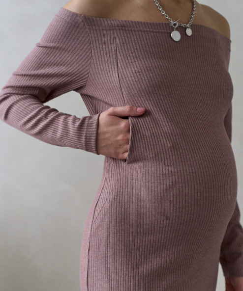 Кофейное платье для будущих и кормящих мам Everett NEW Кофейное платье для будущих и кормящих мам Everett NEW — изображение 2